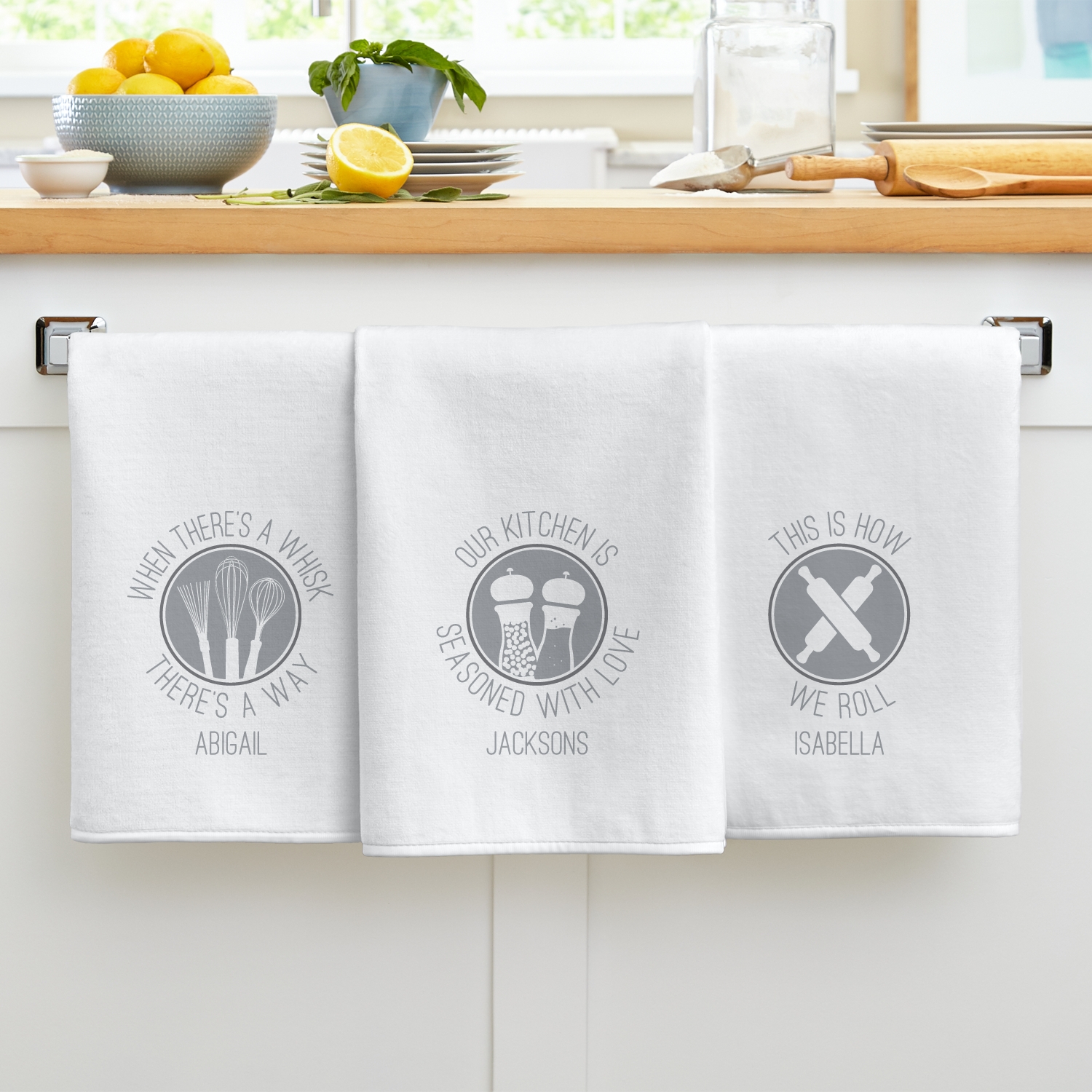 Custom Kitchen Towel - Custom Hanging Dish Towel