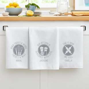 Custom Photo Dish Towel Personalized Gift Set for a Chef