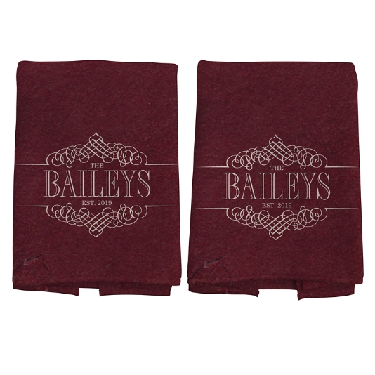 Personalized Towels Personalized Hand Towels Burgundy 