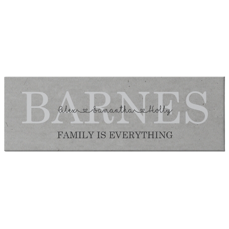 Family Love Canvas - Gray
