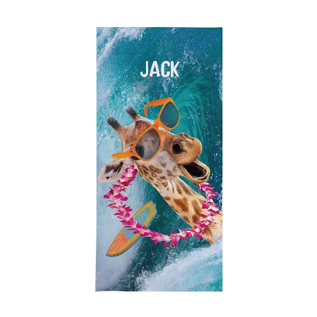 Animal With An Attitude Beach Towel-Standard-Giraffe