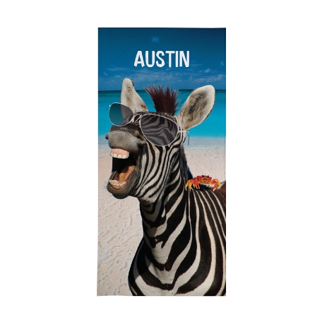 Animal With An Attitude Beach Towel-Standard-Zebra