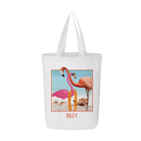 Animal With An Attitude Tote Bag-Flamingo