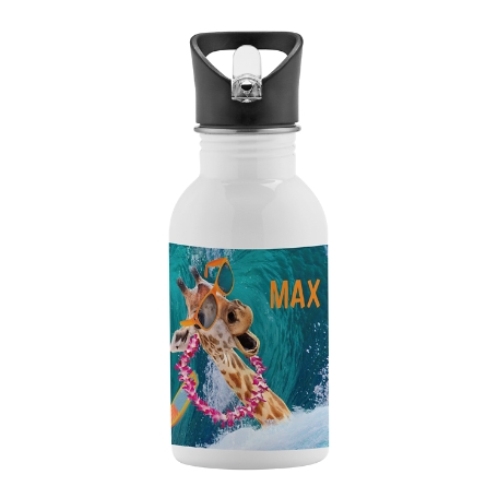 Animal With An Attitude Water Bottle-Giraffe