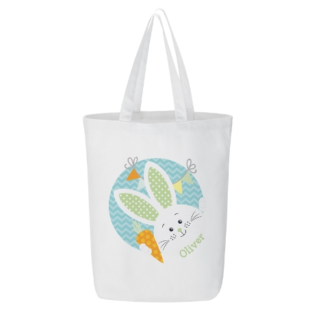 Funny Bunny Tote Bag - Blue