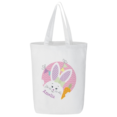 Funny Bunny Tote Bag - Pink