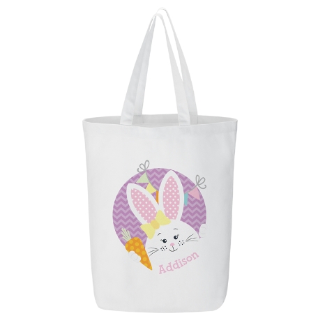 Funny Bunny Tote Bag - Purple