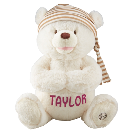 GUND® Animated Prayer Bear-Pink Name