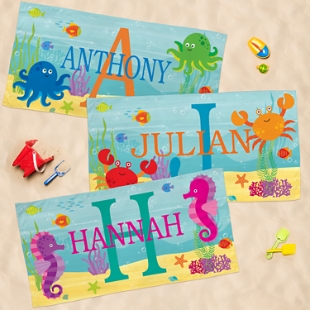 Personalized baby best sale beach towel