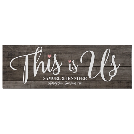 This is Us Wedding Canvas - 6x18