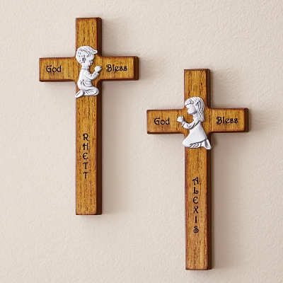 Kids' Wooden Personalized Crosses