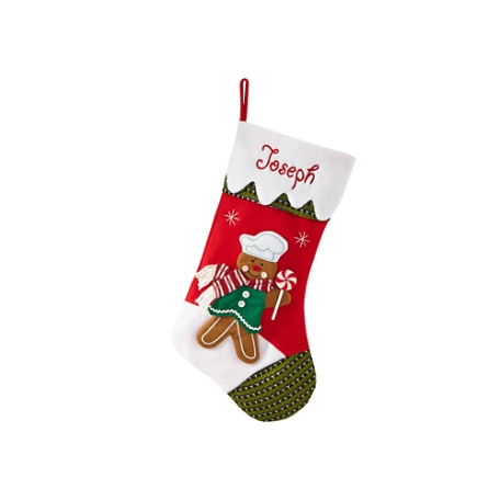 Snow Cap Stocking Gingerbread Man