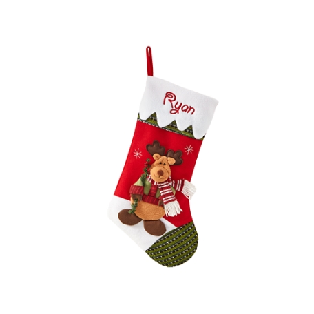 Snow Cap Stocking Moose