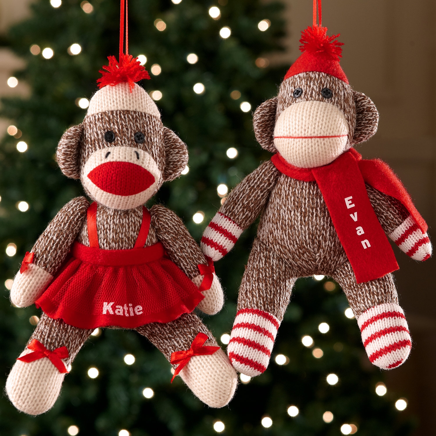 Sock Monkey Ornaments