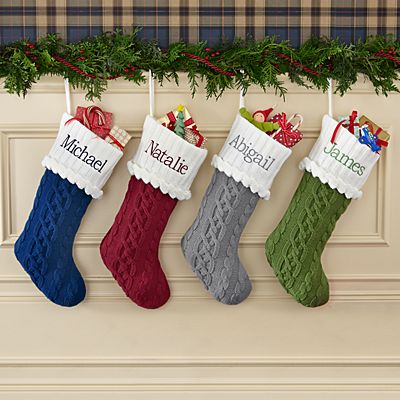 Cozy Cable Knit Personalized Stocking