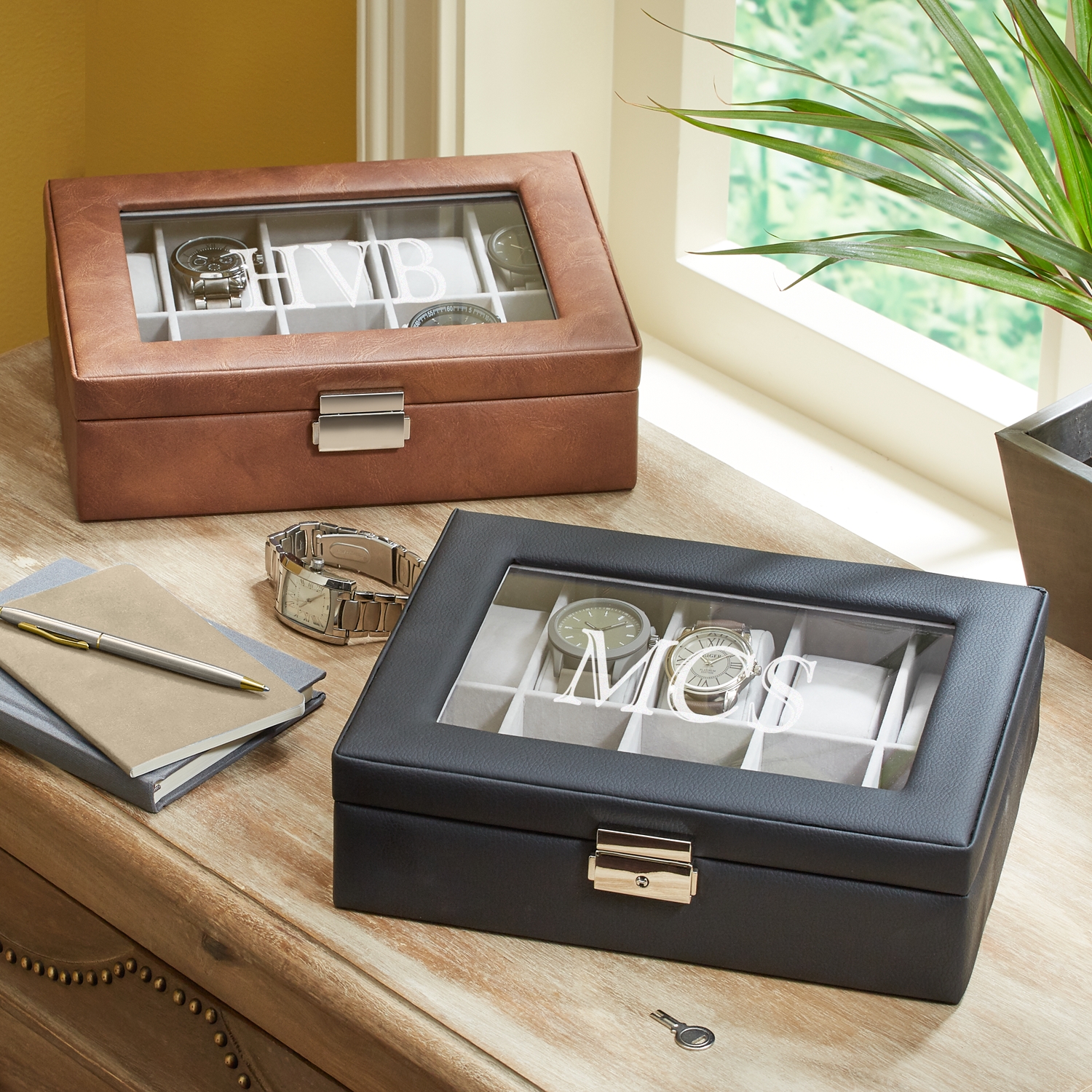 Personalized wooden 2024 watch box