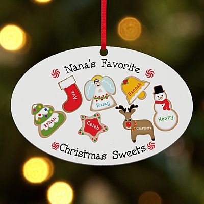 Christmas Sweets Oval Ornament