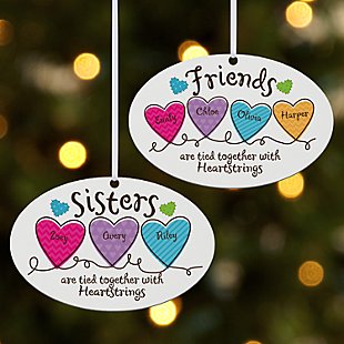 Sisters and Friends Heartstrings Oval Ornament
