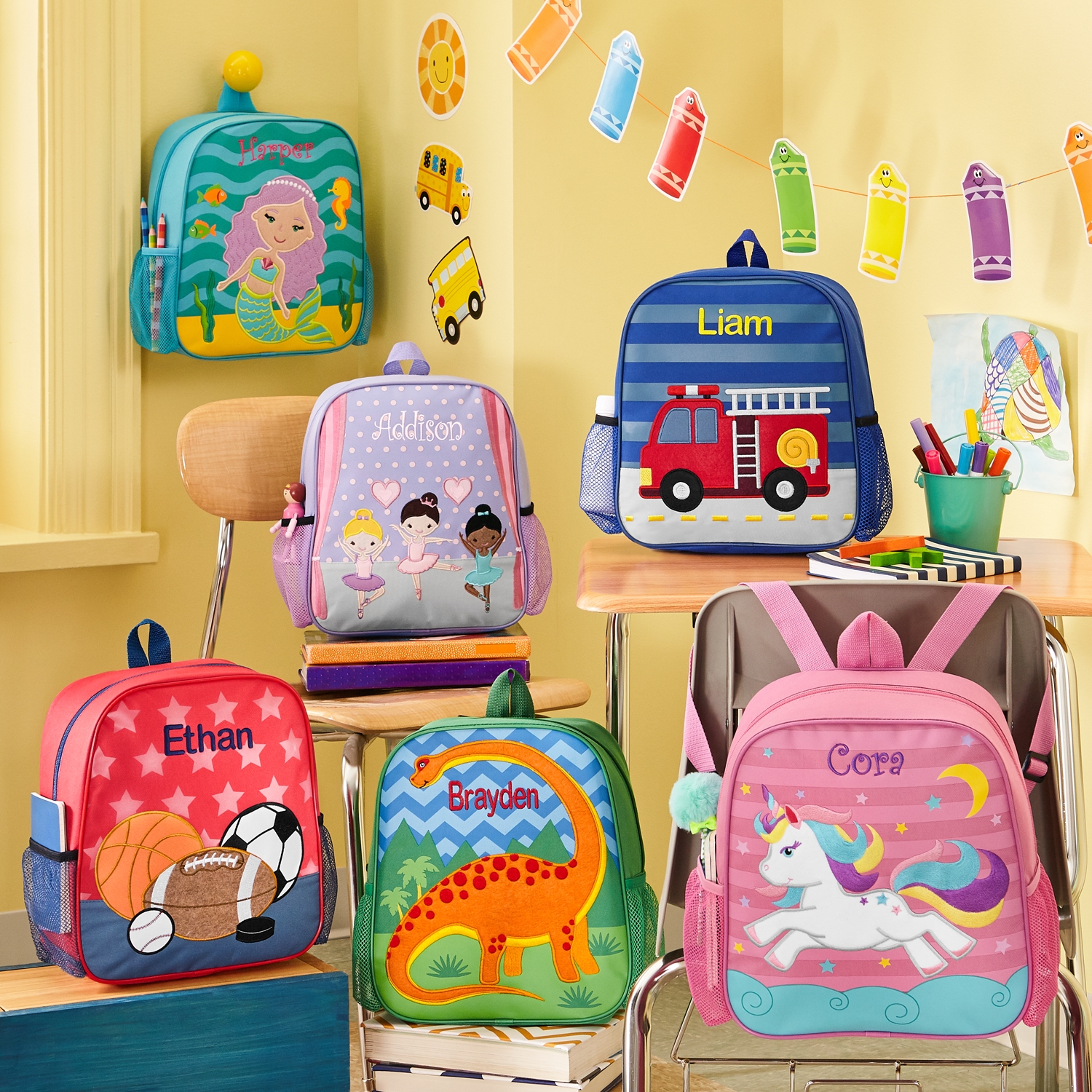 Kids Backpack for Boys Girls Luminous Preschool Bookbag with Lunch