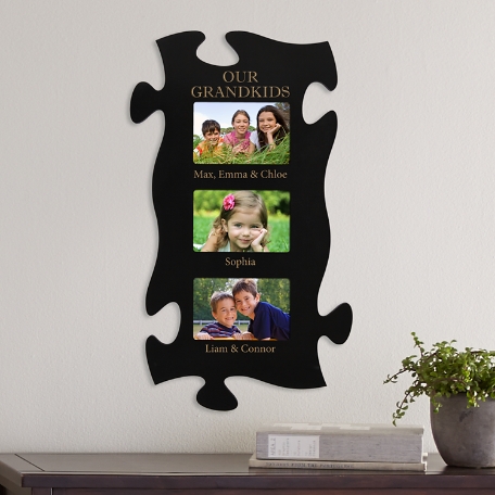 3 Frame Painted Puzzle Piece