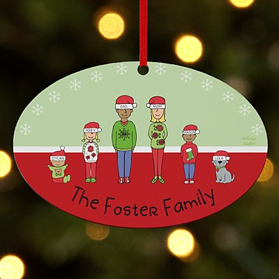 Create Your Own Family & Friends Oval Bauble