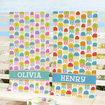 Joyful Jellyfish Beach Towel