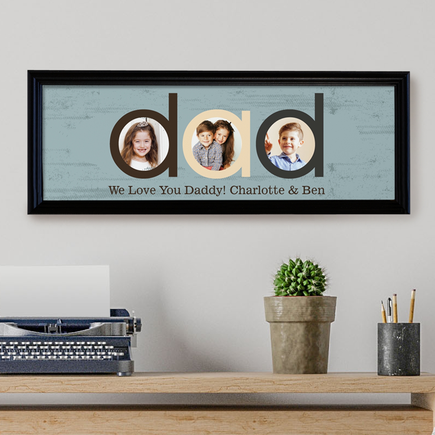 Father's Photo Message Personalized Canvas