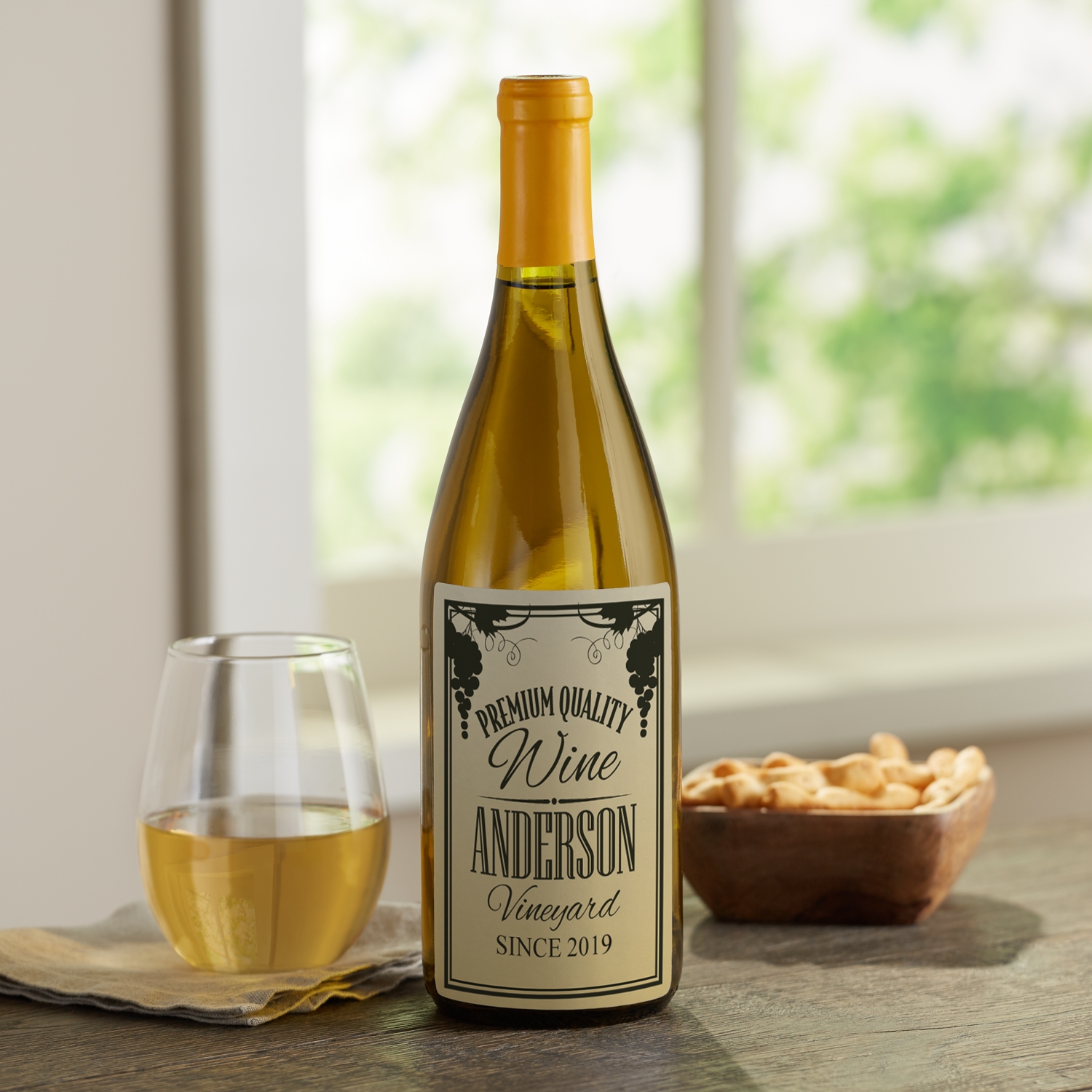 Family Vineyard Custom Wine Labels Set Of 4 Personal Creations