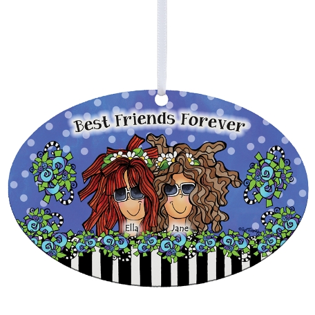 Name Your Sisterhood Ornament by Suzy Toronto - 2 Girls - Purple