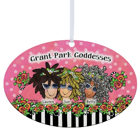 Name Your Sisterhood Ornament by Suzy Toronto - 3 Girls - Pink