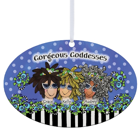 Name Your Sisterhood Ornament by Suzy Toronto - 3 Girls - Purple