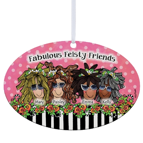 Name Your Sisterhood Ornament by Suzy Toronto - 4 Girls - Pink
