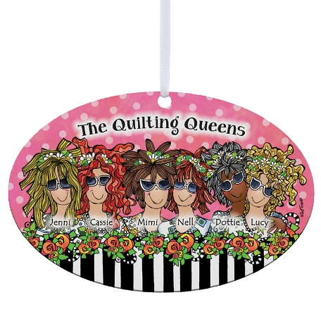 Name Your Sisterhood Ornament by Suzy Toronto - 6 Girls - Pink