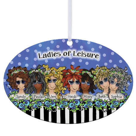 Name Your Sisterhood Ornament by Suzy Toronto - 7 Girls - Purple