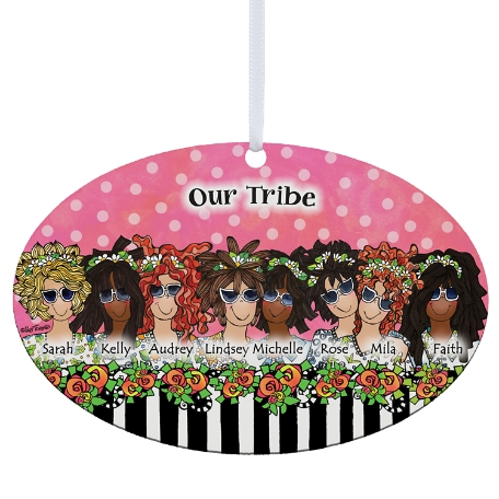 Name Your Sisterhood Ornament by Suzy Toronto - 8 Girls - Pink
