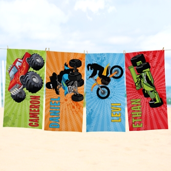 Adrenaline Rush Personalized Beach Towel