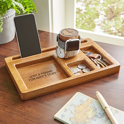 Wooden Watch Tower Personalized Organizer