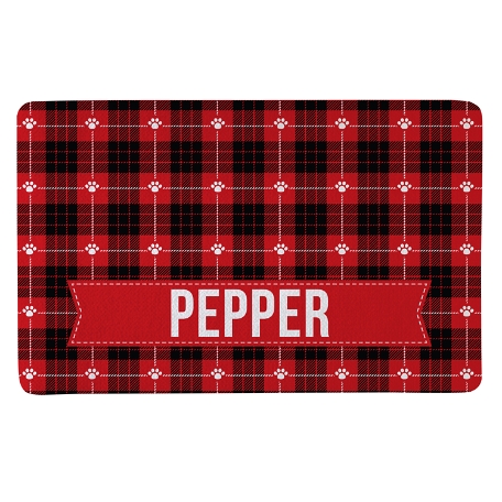 Plaid Pet Mat- 17X27