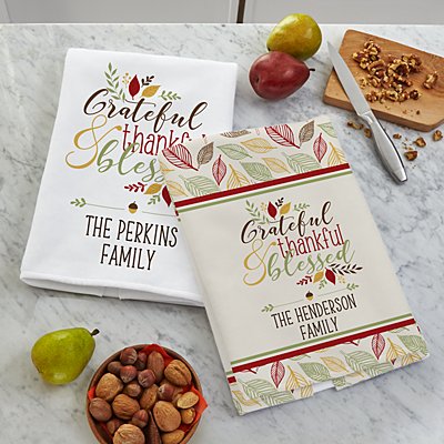 Thankful & Blessed Kitchen Towel