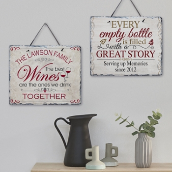 Wine Lovers Slate Sign