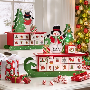 Jolly Snowman Lighted Advent Calendar