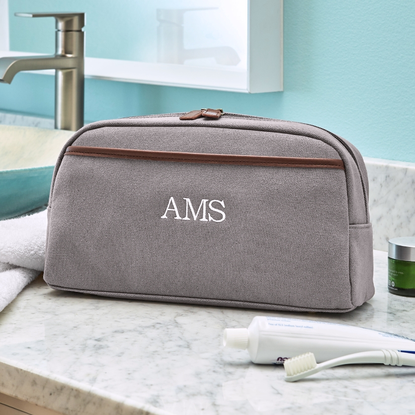 Canvas & Leather Dopp Kit at Gifts.com