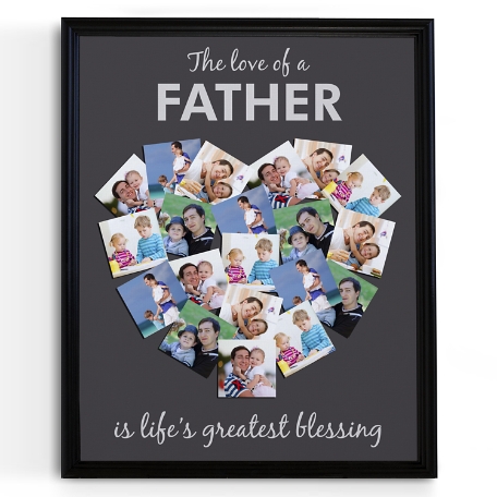 From the Heart Framed Photo Canvas - Gray 16x20 - 5 Photos