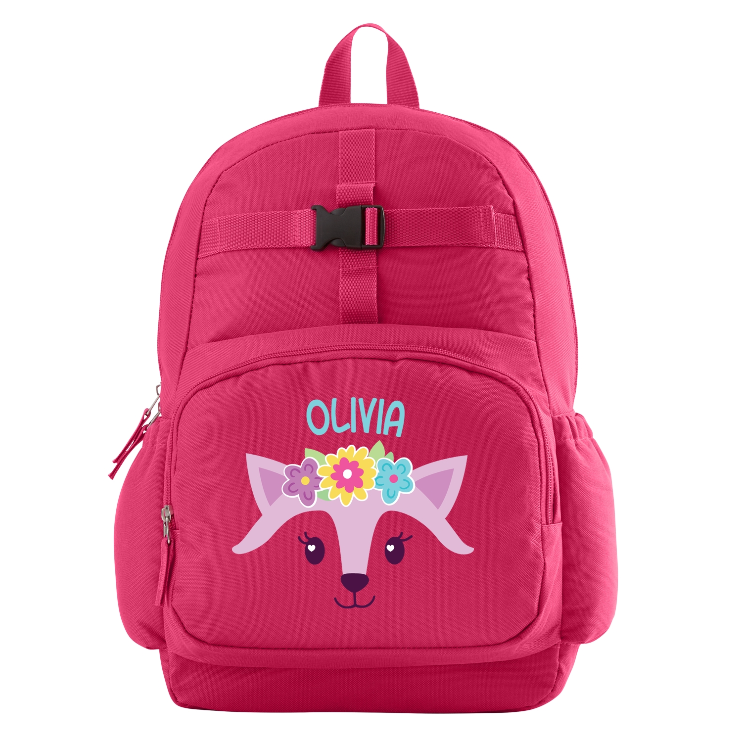 Pink fox backpack best sale