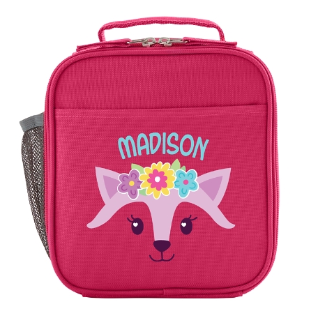 Big Face Pink Lunch Box - Fox