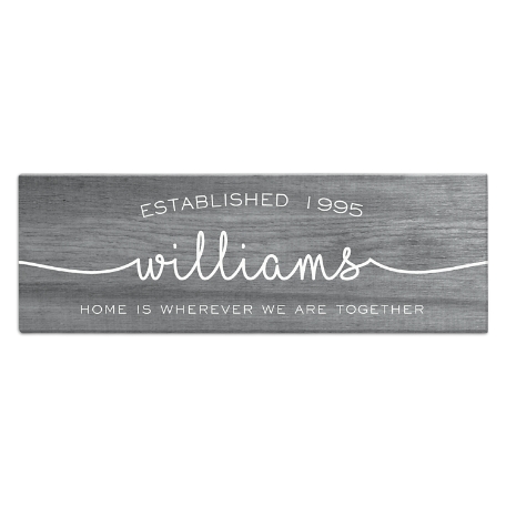 Farmhouse Family Canvas - Gray 9x27