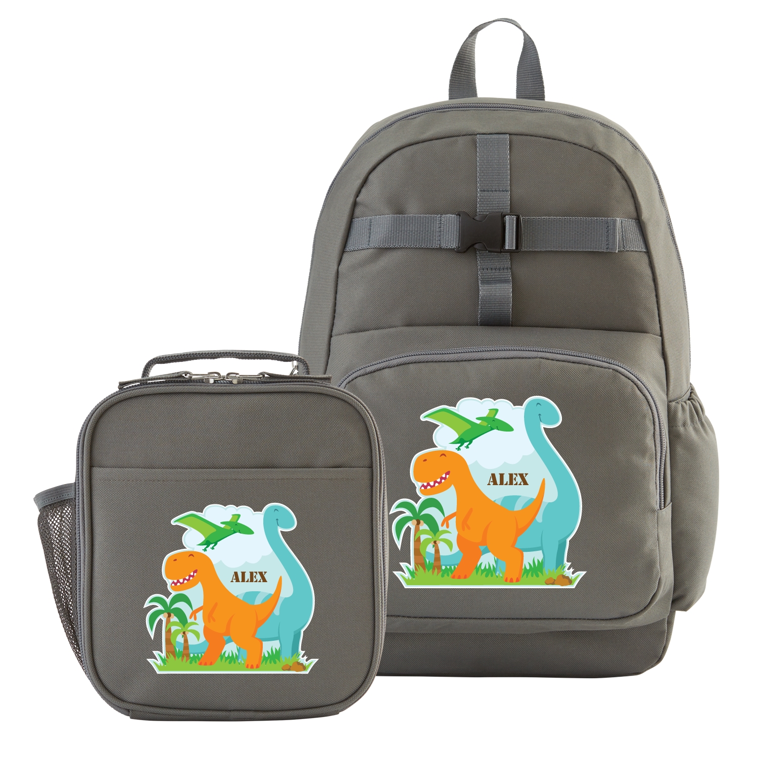 dinosaur backpack and lunchbox set