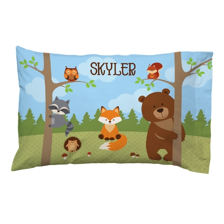 Girls' Sleepy-Time Pillowcase- Woodland