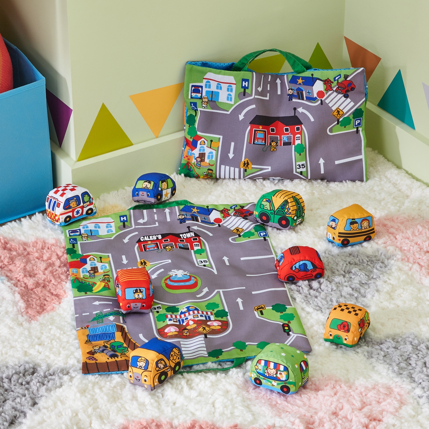 melissa and doug take along town play mat