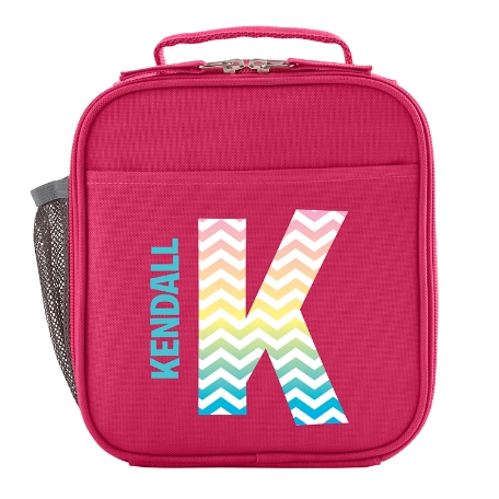 Pretty Pattern Pink Lunch Box - Rainbow Chevron